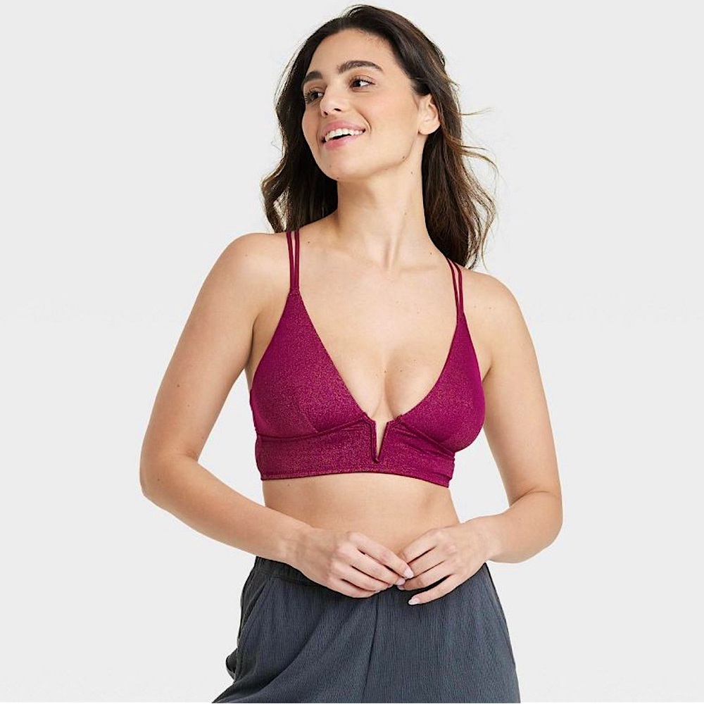 Women’s Shimmer Bralette (Cherry Pink) bundle 3/$10